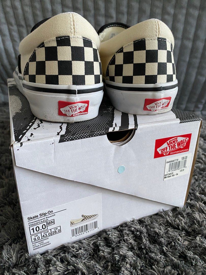 Vans Pro Skating Checker board Slip on Men s Fashion Footwear