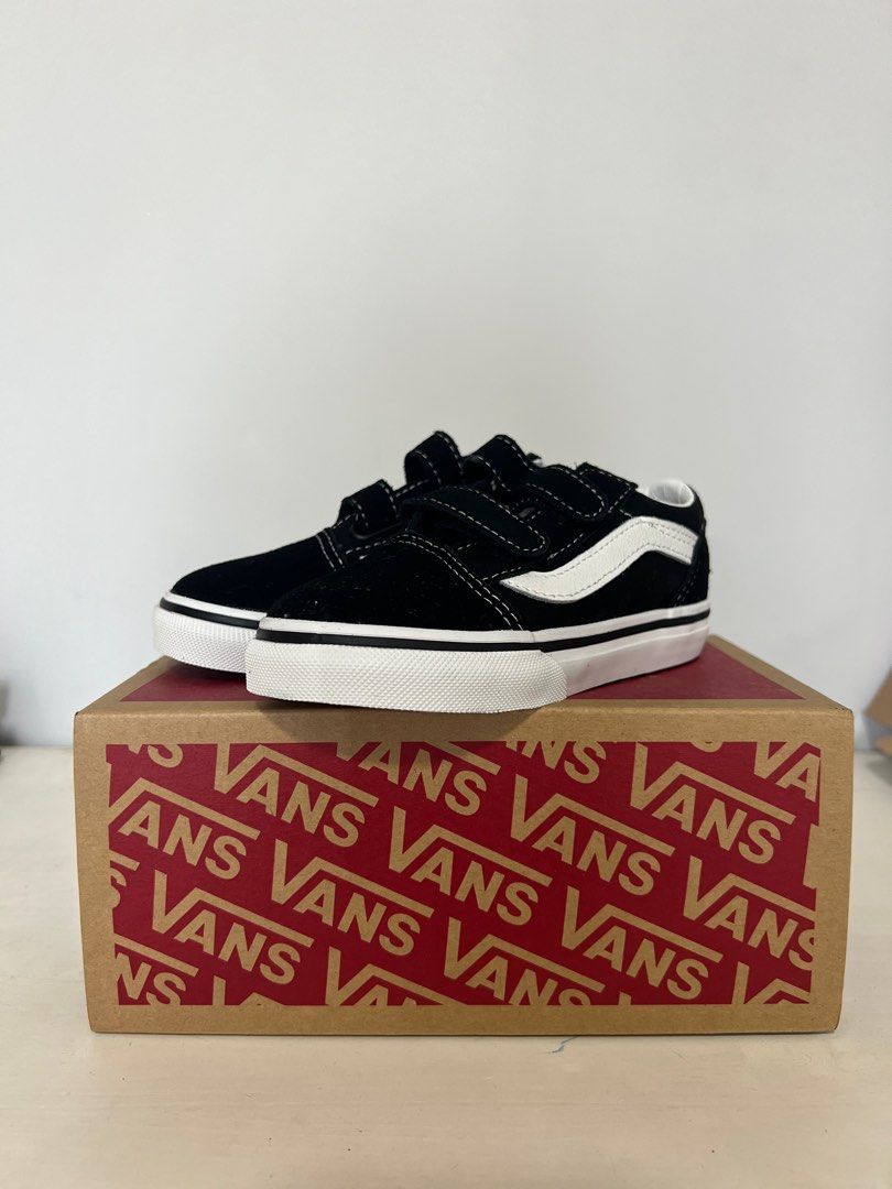 Red old skool vans velcro cheap
