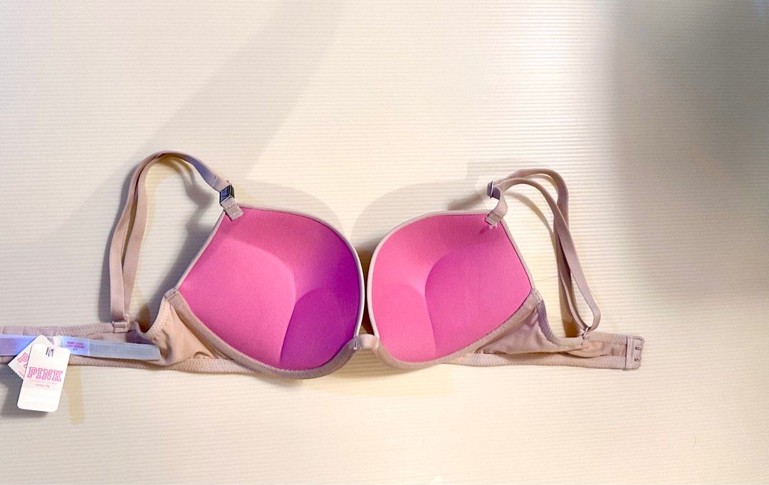 Victoria's Secret Wireless Push Up Bra Nude, Women's Fashion, New