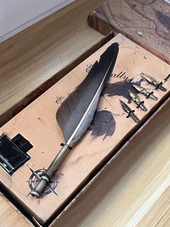 Vintage Calligraphy Quill Feather Drip Pen Set