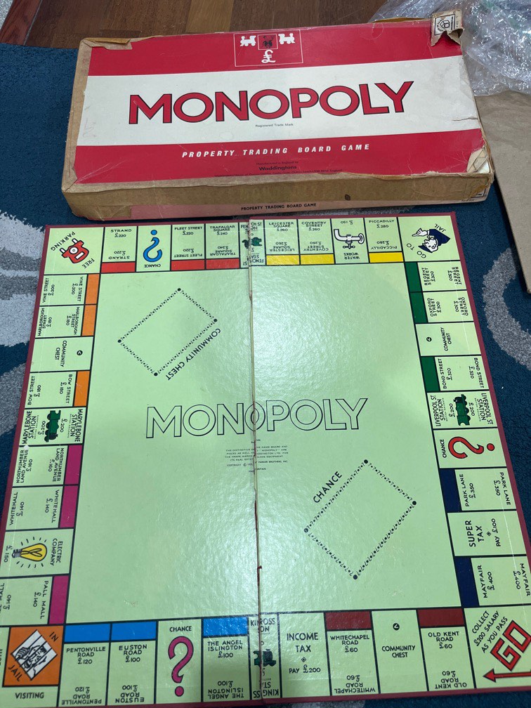 Vintage Monopoly Board Game Classic Red Box 1972 Waddingtons, Hobbies &  Toys, Collectibles & Memorabilia, Vintage Collectibles on Carousell