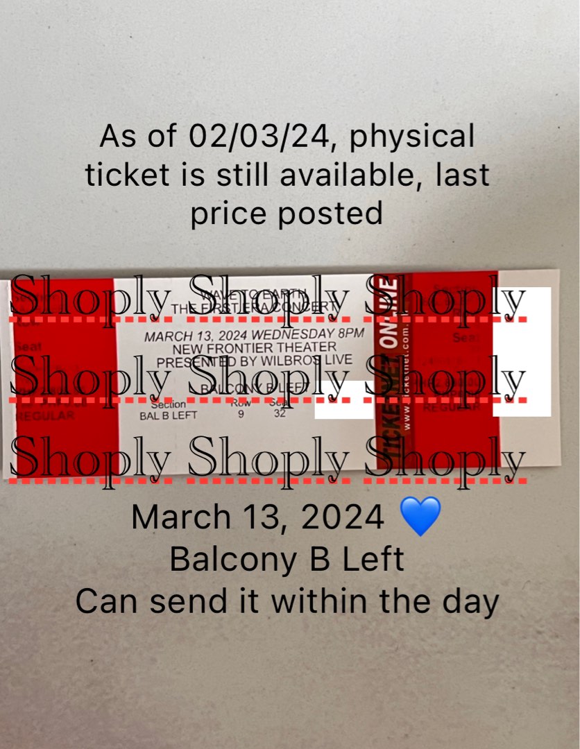 WAVE TO EARTHphysical ticket available 1 only, Tickets & Vouchers