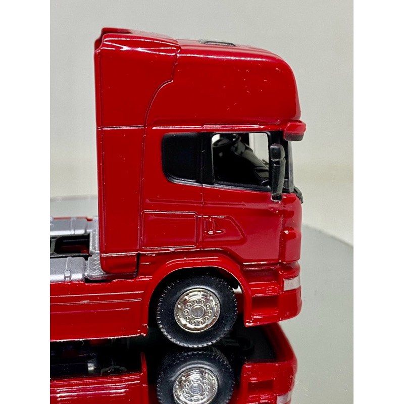 Welly SCANIA V8 R730 Truck Tractor Red Trailer Transporter Pickup Truck ...