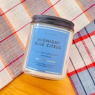 White Barn Bath & Body Works Midnight Blue Citrus Single Wick Scented Candle