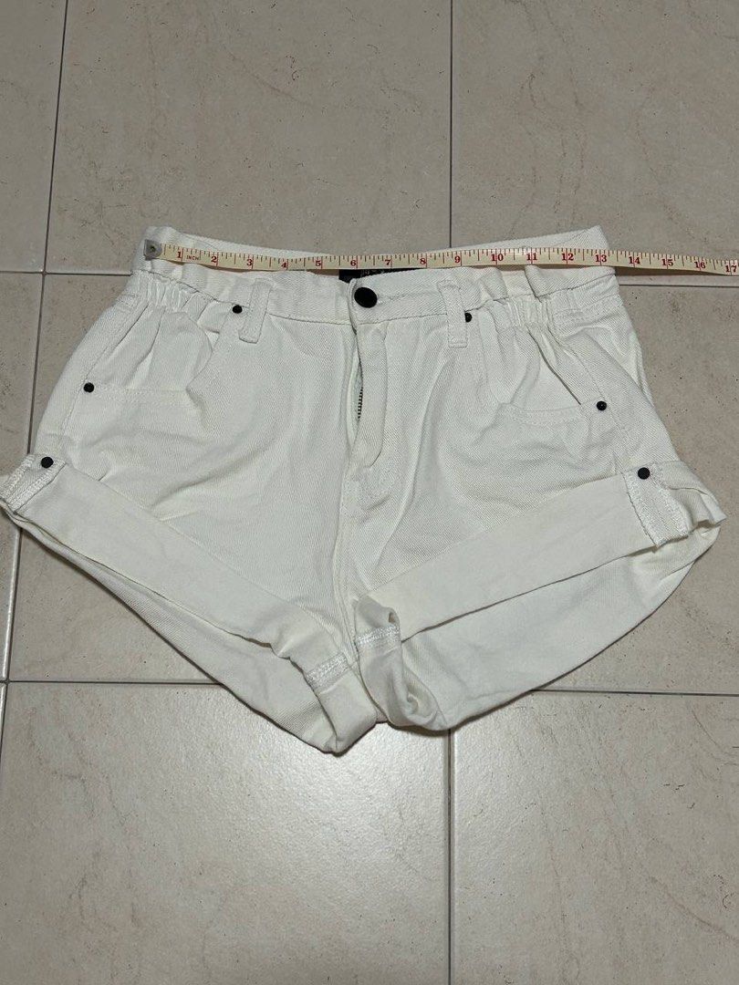 White long shorts ladies best sale
