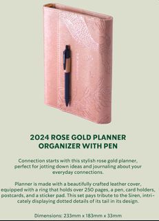 2024 Starbucks Traditions Planner (Rose Gold)