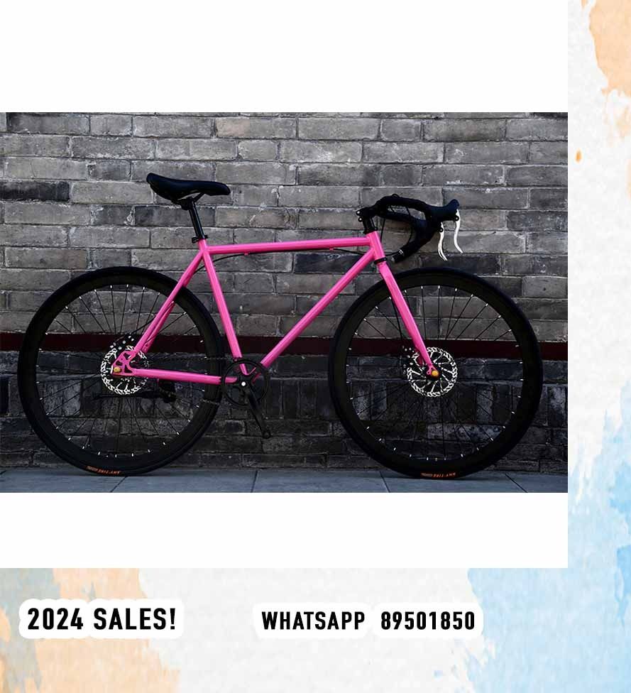 Black and pink road bike clearance