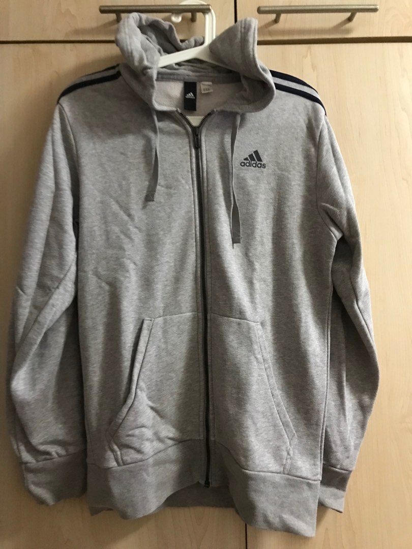 Adidas jacket hotsell gray