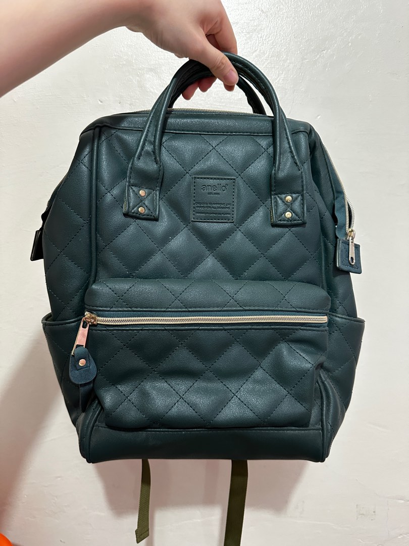 Anello quilted leather shop backpack