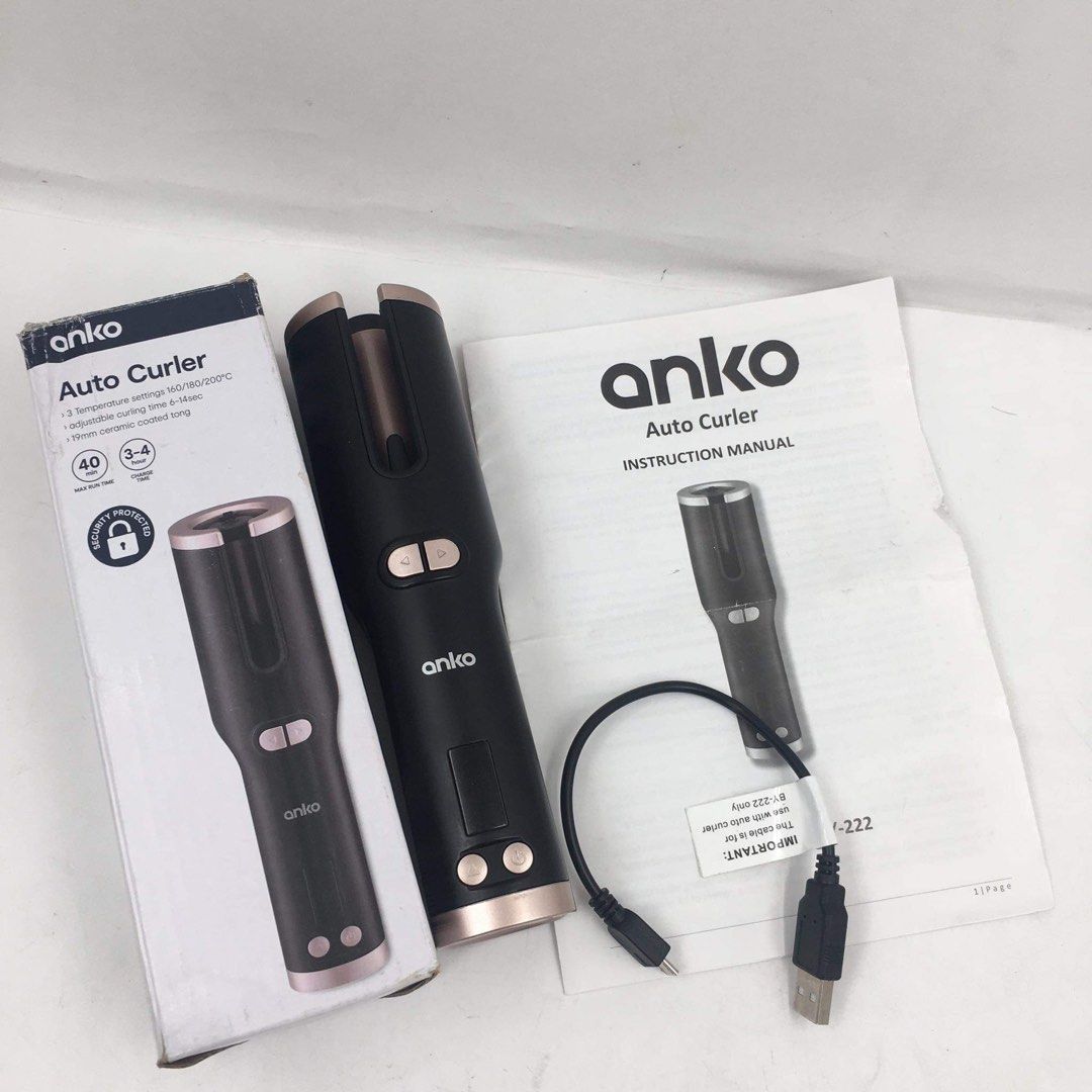 Anko Rechargeable Auto hair Curler USB Beauty Personal Care