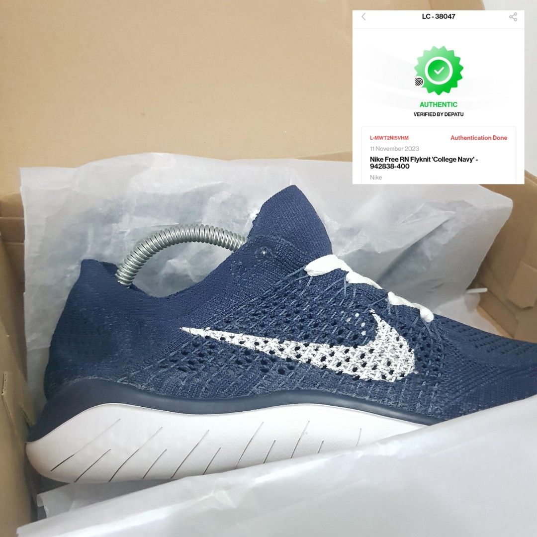 Nike free rn flyknit 218 college navy new arrivals