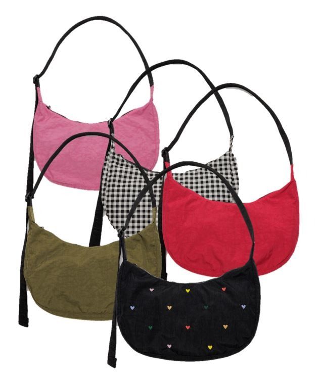 BAGGU SPRING 2024 Preorder MEDIUM NYLON CRESCENT BAG, Women's Fashion