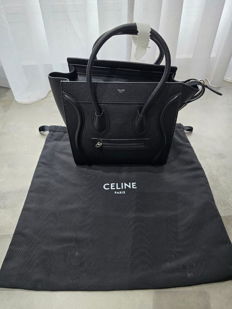 BlACK CELINE MICRO LUGGAGE HANDBAG