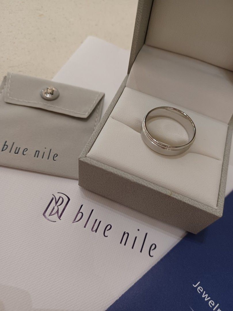 Blue nile brushed inlay wedding ring 2025