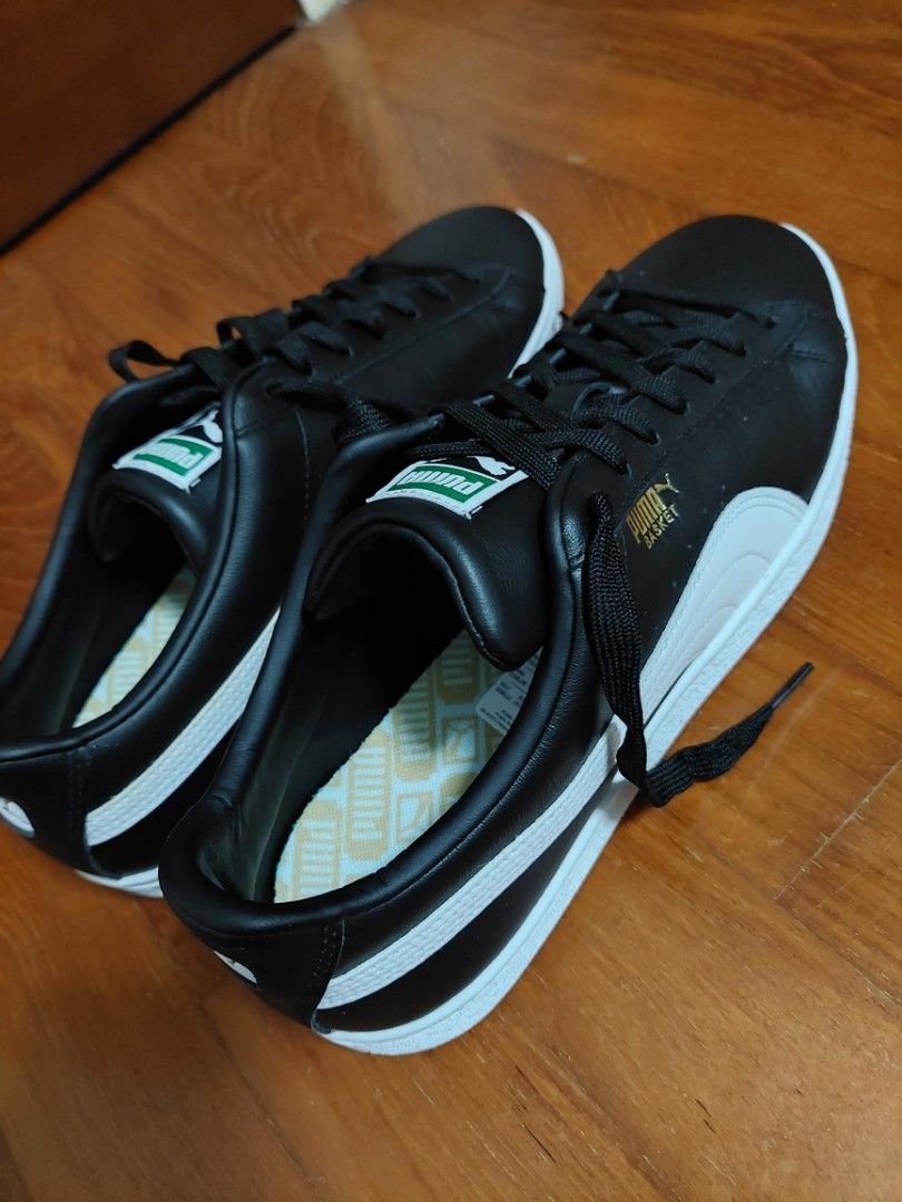 Puma basket classic hot sale black leather