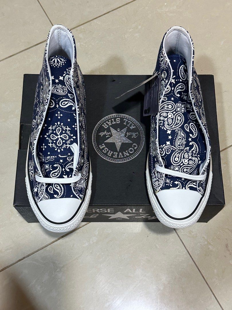 Blue bandana converse on sale