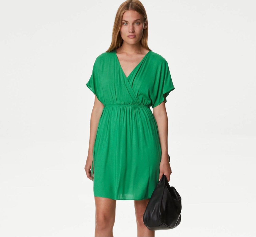slim fit dress slacks Soft Green Tie Dye Dress