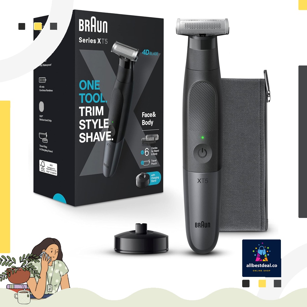Braun Series 6 6095cc Electric Razor for Men with SmartCare Center, Beard  Trimmer, Stubble Beard Trimmer, Cleansing Brush, Wet & Dry, Rechargeable
