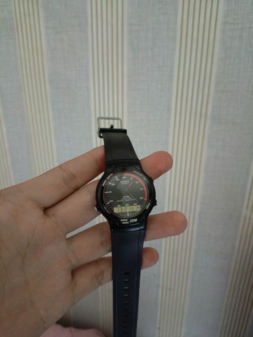 Casio AW 30 RED Vintage Rare Jam Tangan Bekas Second Watch Fesyen