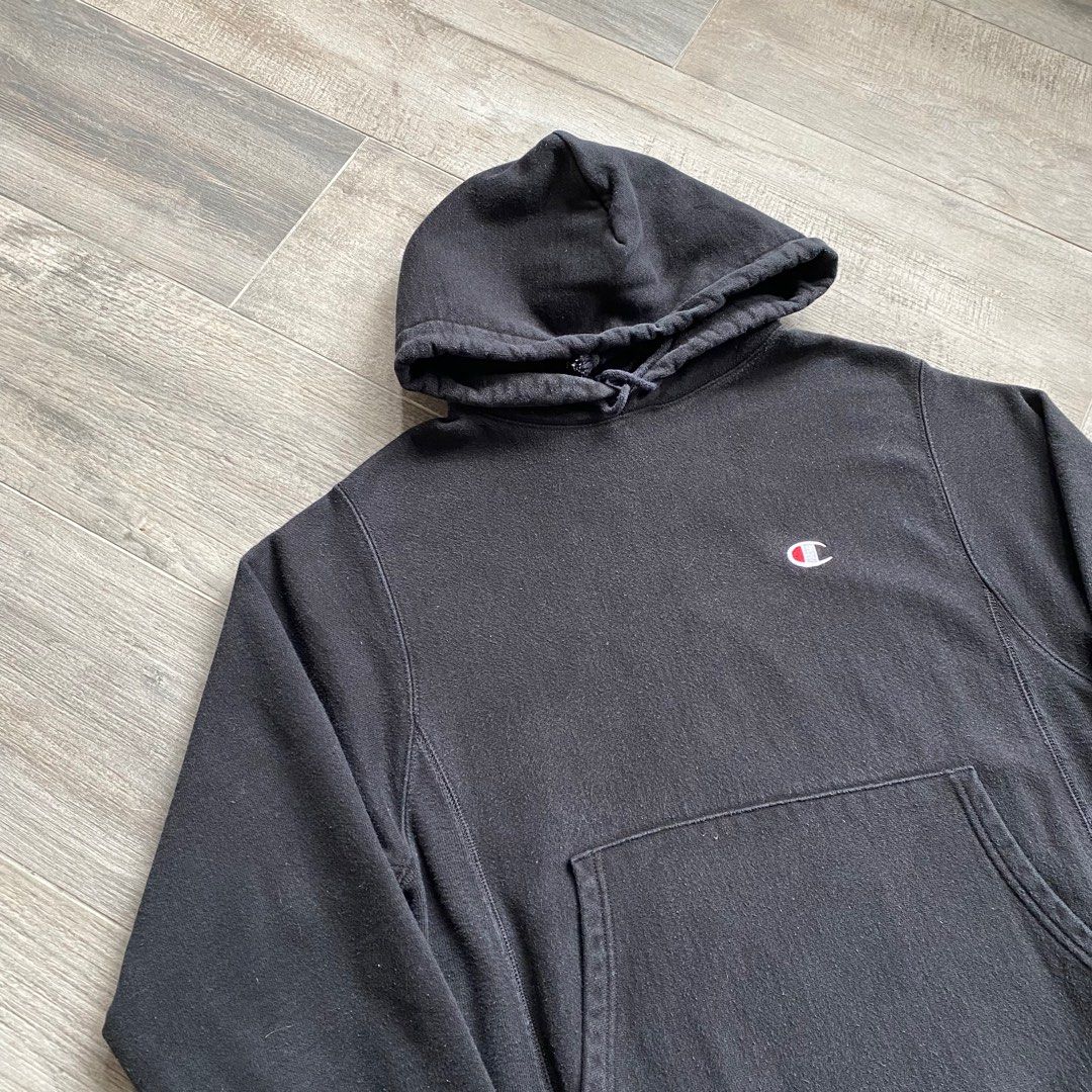 CHAMPION REVERSE WEAVE BLACK HOODIE VINTAGE BLACK SWEATSHIRT SWEATER USA TAKE IVY COLLEGE SWEAT PARKA Carousell