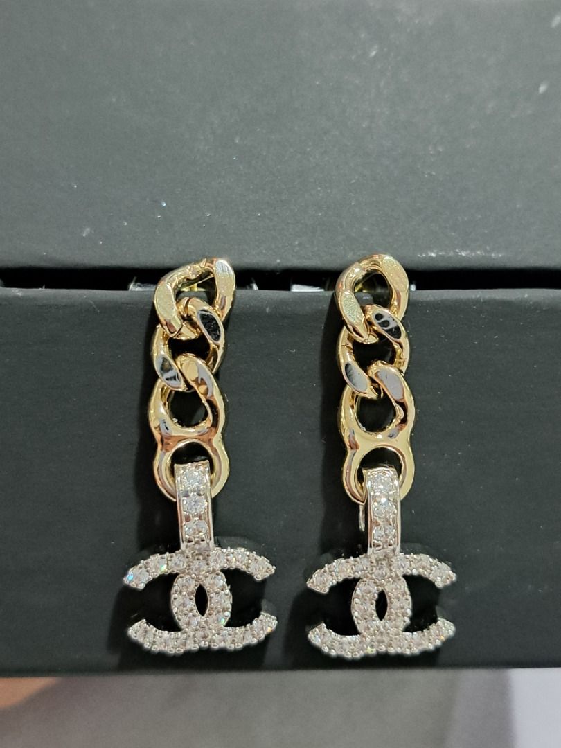 Chanel chain online link earrings