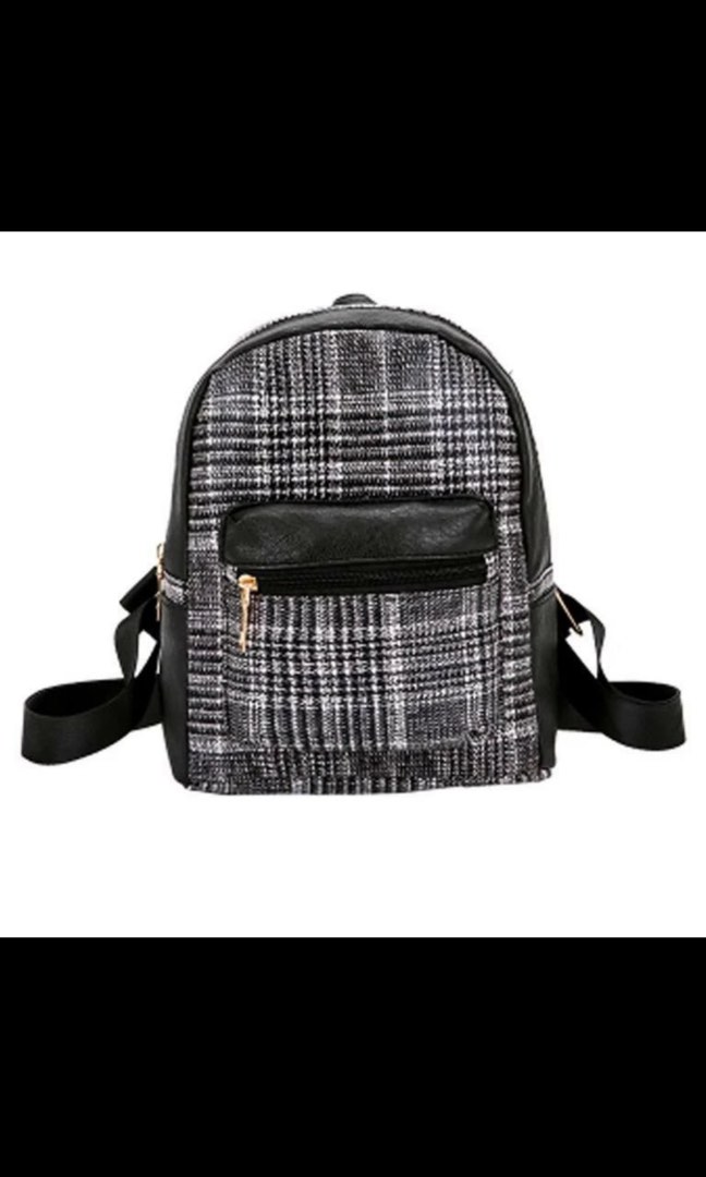 Checkered Small Backpack