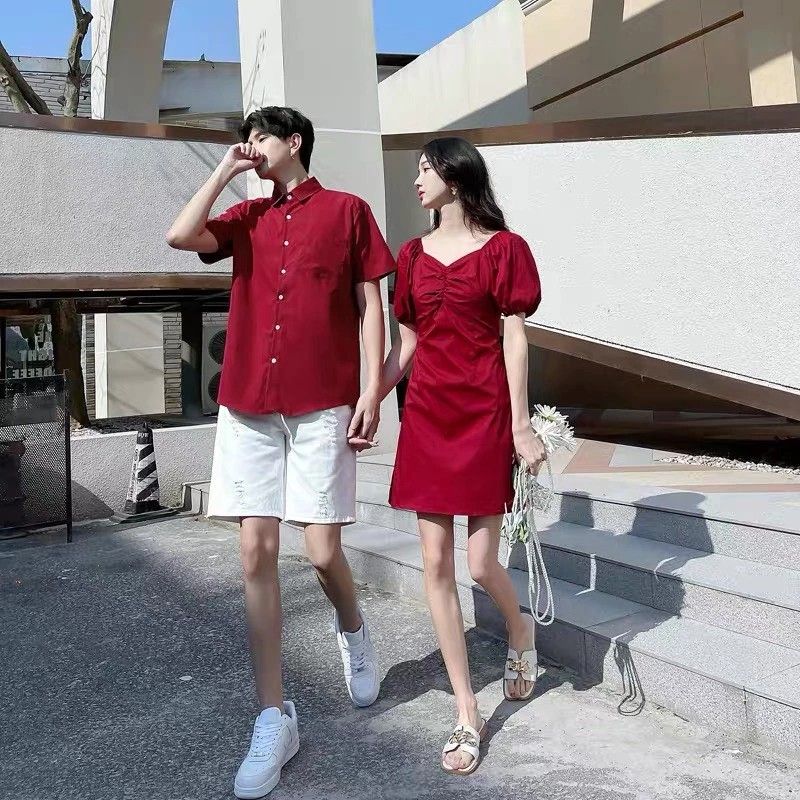 Red shirt and shorts on sale
