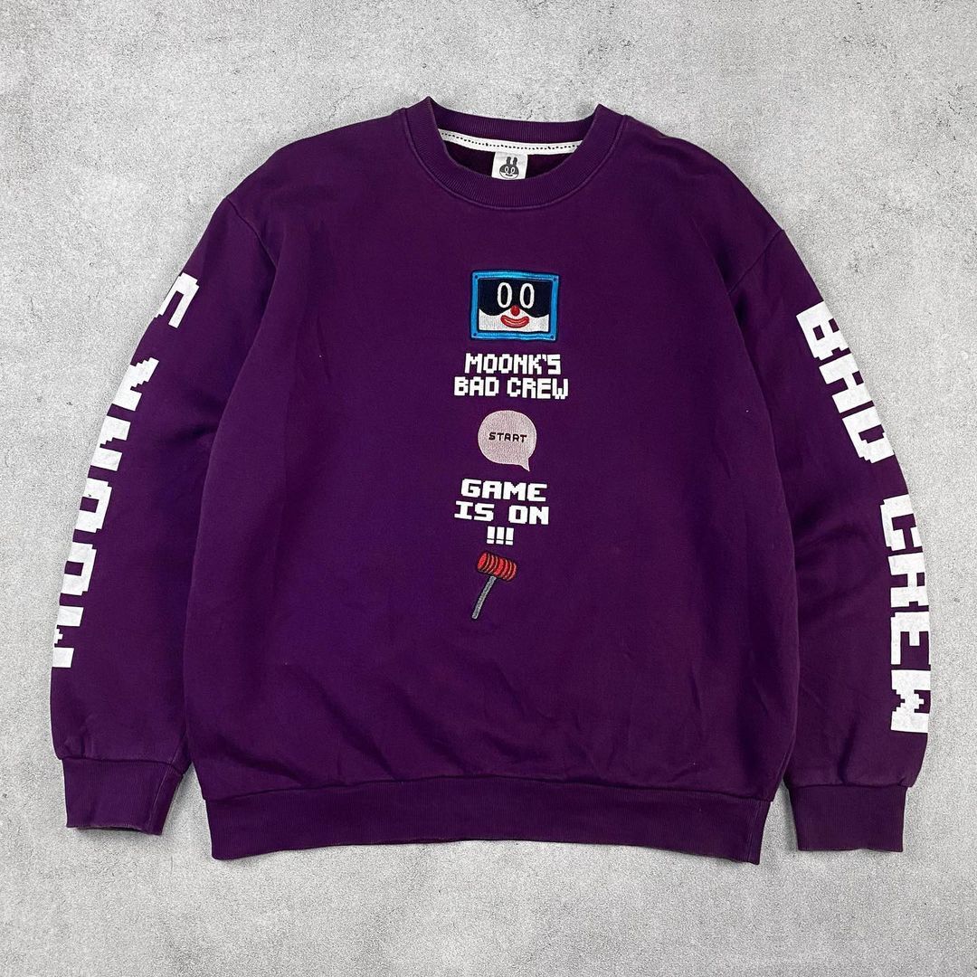 CREWNECK NII X MOONK Purple Fesyen Pria Pakaian Lainnya di