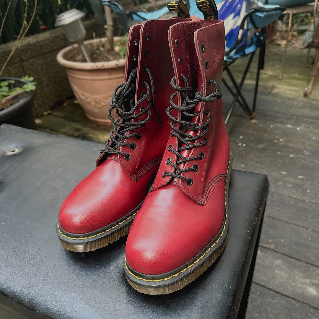 二手高筒馬丁鞋✨紅色✨Dr.martens✨28cm