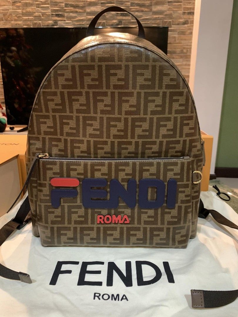 Fendi x fila collab large (Category: Luxury Bags & Wallets) located in Cabanatuan. Submitted by GRESTORE (Listing ID 1284328677, Image 1). Description: Fendi x Fila collab backpack Large Excellent condition.