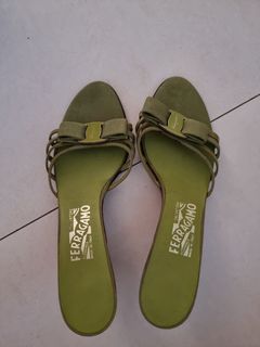 Ferragamo Green Heels