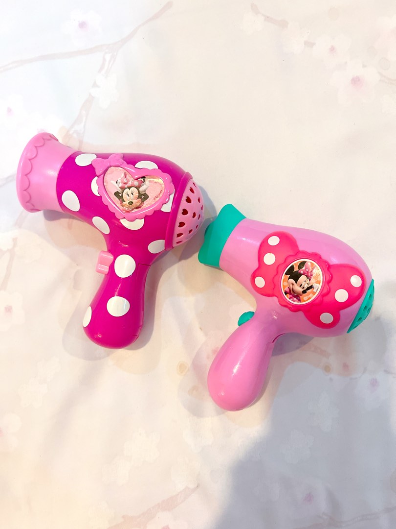 FOR BOTH 2 pcs Authentic DISNEY minnie hair dryer pretend play manual play only