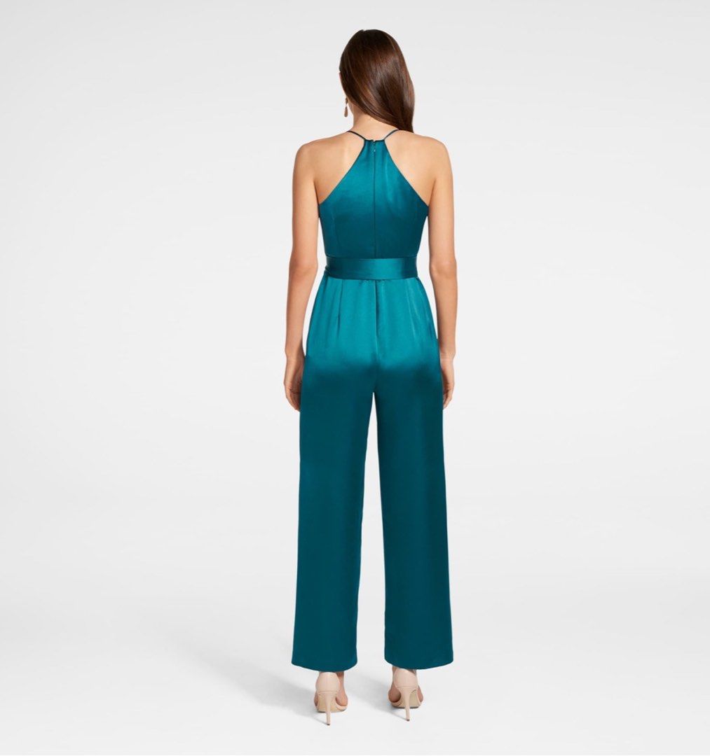 Maddison satin wrap jumpsuit best sale