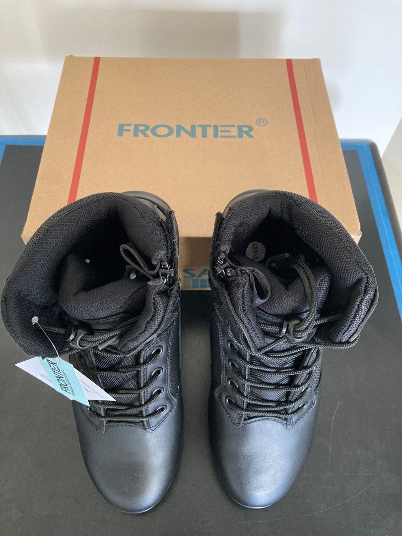 Mens black sales police boots