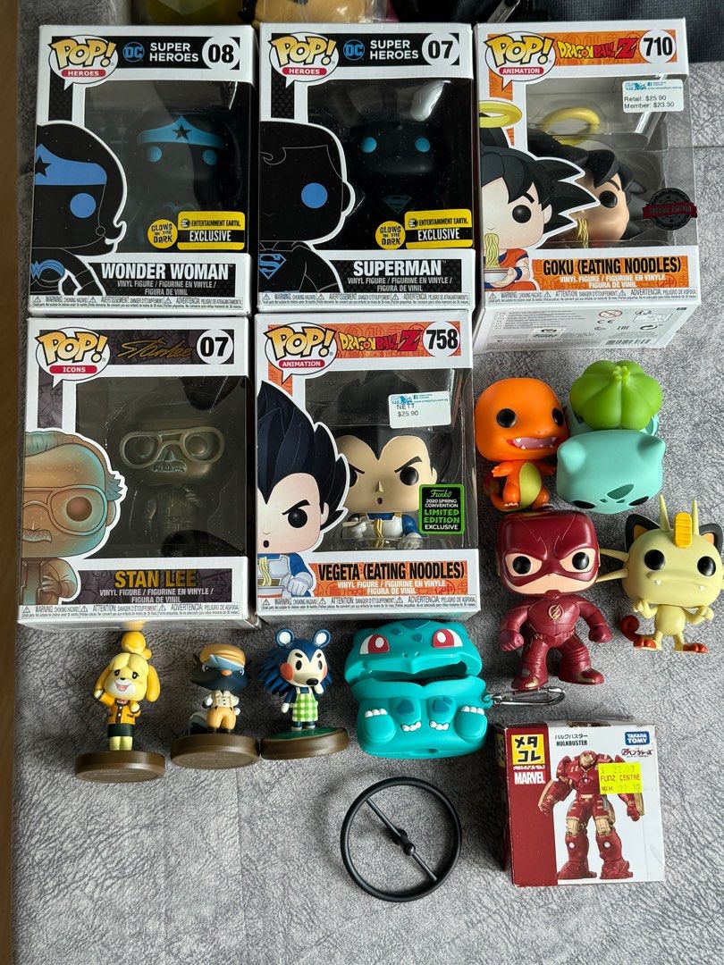 Funko Pops for sale Pok mon DC superman flash Wonder Woman animal