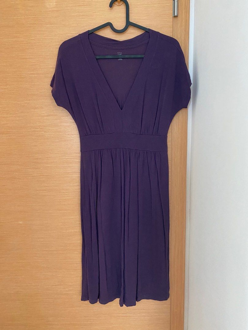 Gap y2k v neck purple dress