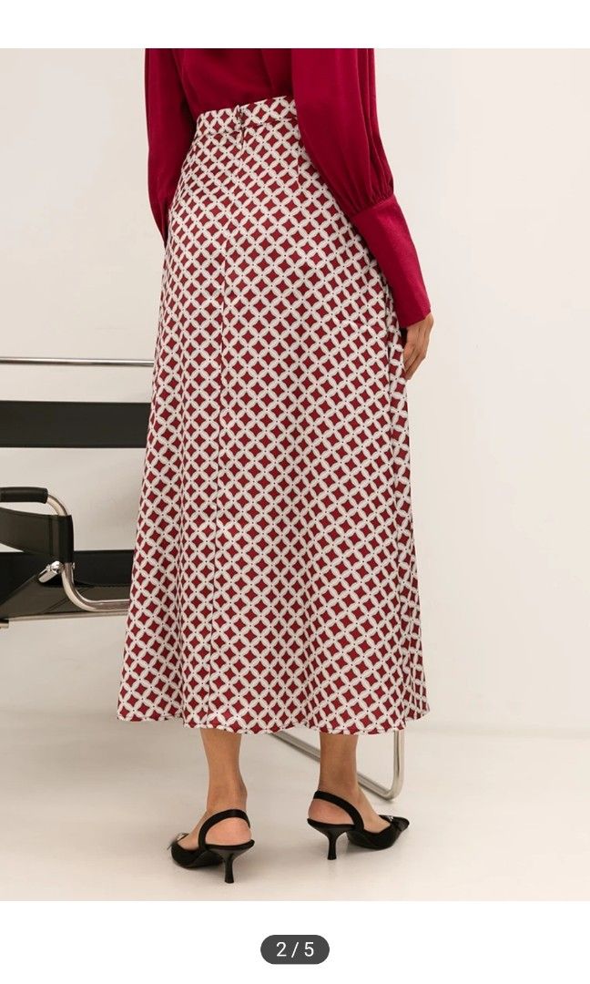 Geometric maxi clearance skirt