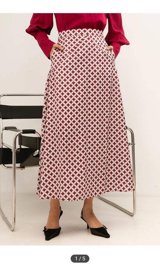 Geometric maxi skirt sale
