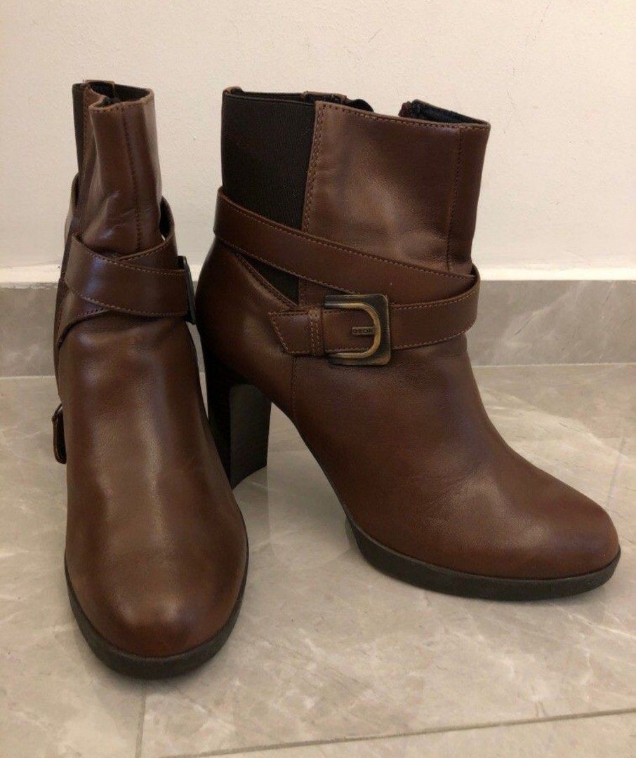 Geox womens leather boots Women s Fashion Footwear Boots on