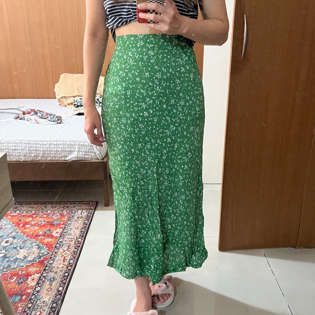 Green Midi Skirt