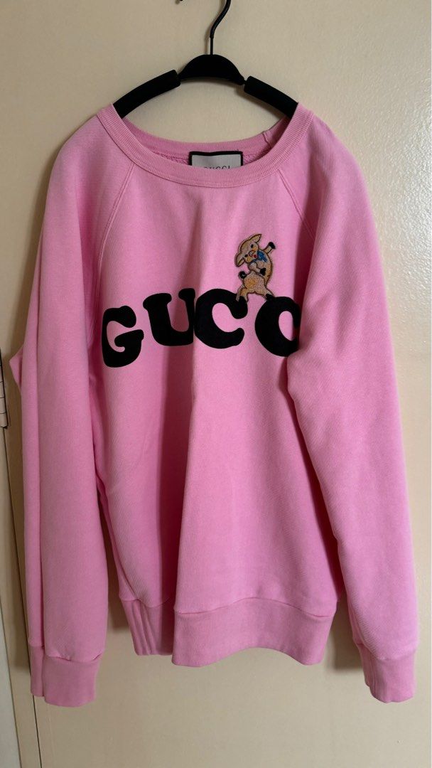 Gucci pink pig best sale sweatshirt