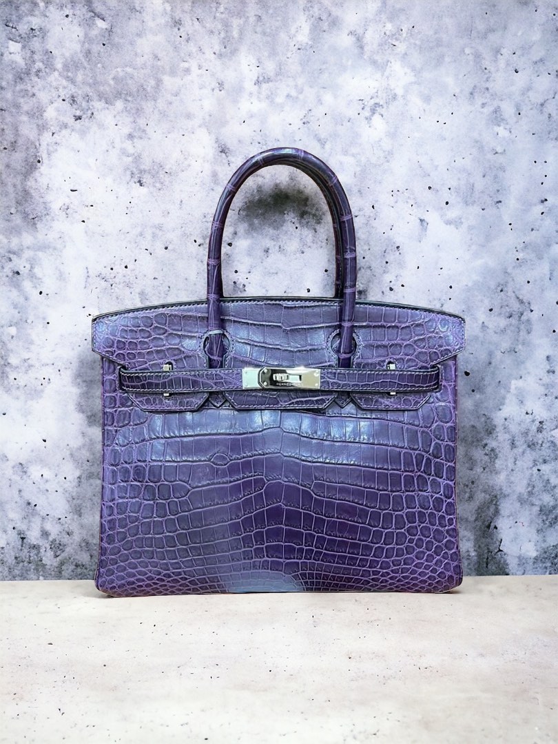 Purple crocodile birkin online