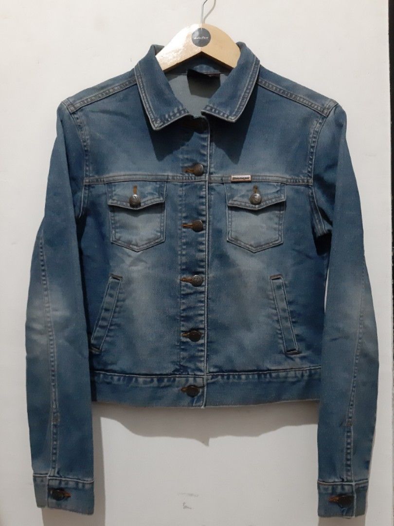 Jaket Jeans Crop Woman Denim Jacket Jambangee Jeans M