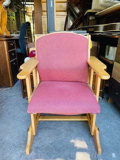 JAPAN SURPLUS FURNITURE (AS-IS ITEM) RELAXING CHAIR  SOLID WOOD  ADJUSTABLE HEIGHT  ADJUSTABLE WIDTH ADJUSTABLE ARMREST  IN GOOD CONDITION  SIZE 20L x 19.5W x 16H in inches 17.5"SANDALAN HEIGHT 31.5"SEAT HEIGHT 22"ARM REST