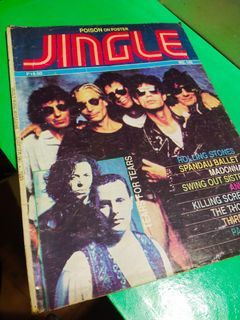 JINGLE Music Magazine/Rolling Stones/"Poison" poster---intact!/year 1989/Super Rare!