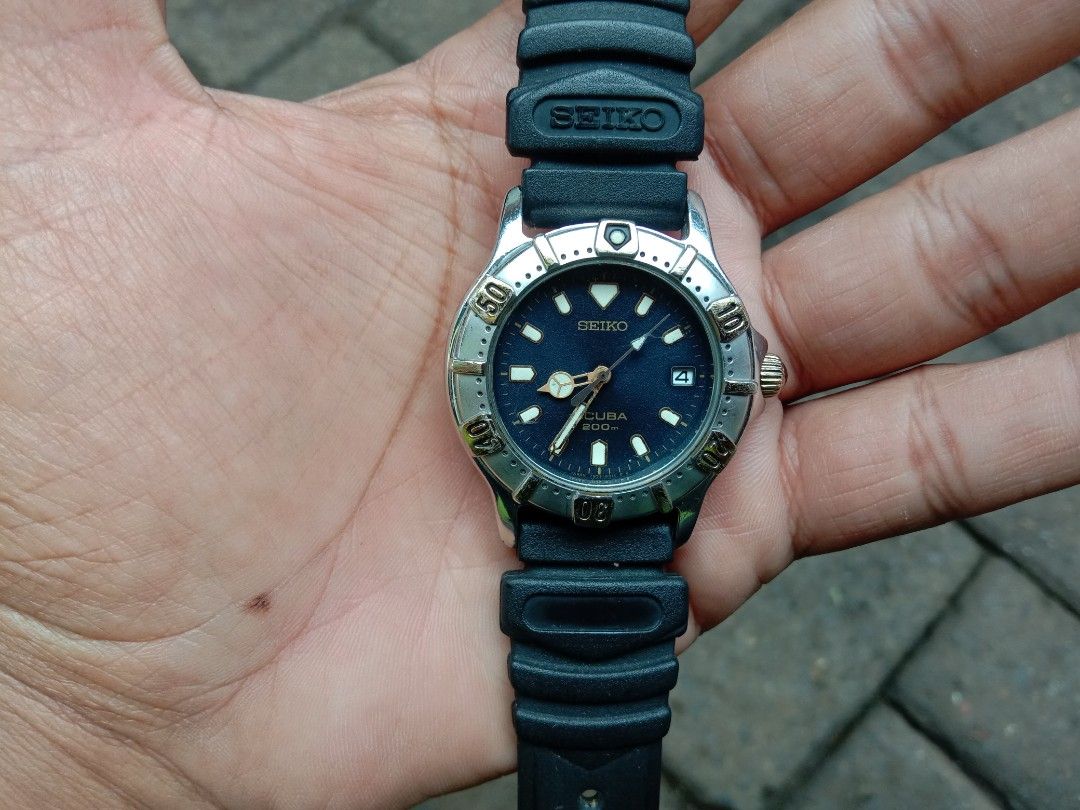JUAL SEIKO SCUBA 7N35 6020 QUARTZ SEKEN BEKAS SECOND VINTAGE