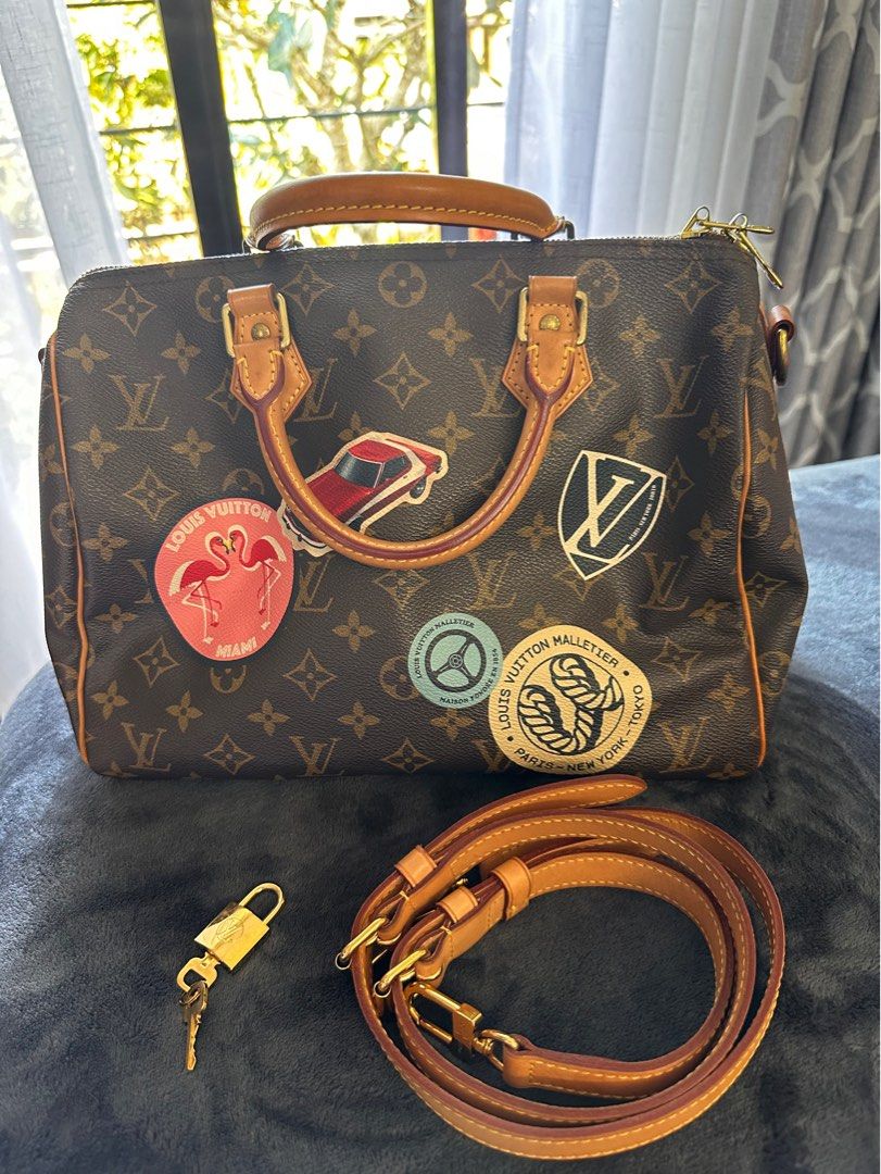 Limited Edition LV Bandou (Category: Luxury Bags & Wallets) located in Santa Rosa. Submitted by traveljewelsnbags (Listing ID 1246010839, Image 1). Description: Good deal Limited Edition LV BANDOULIER SIZE 30 World Tour Edition Bags & Padlock and keys.
