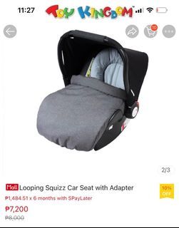 Looping car seat for infant