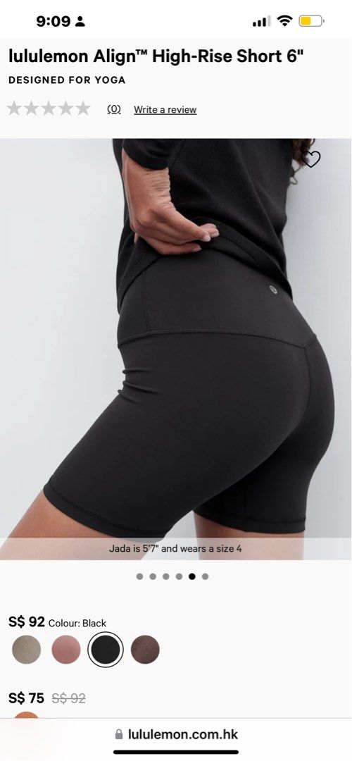 Lululemon Align High Rise 6” Shorts (Black), Women's Fashion, Activewear on  Carousell