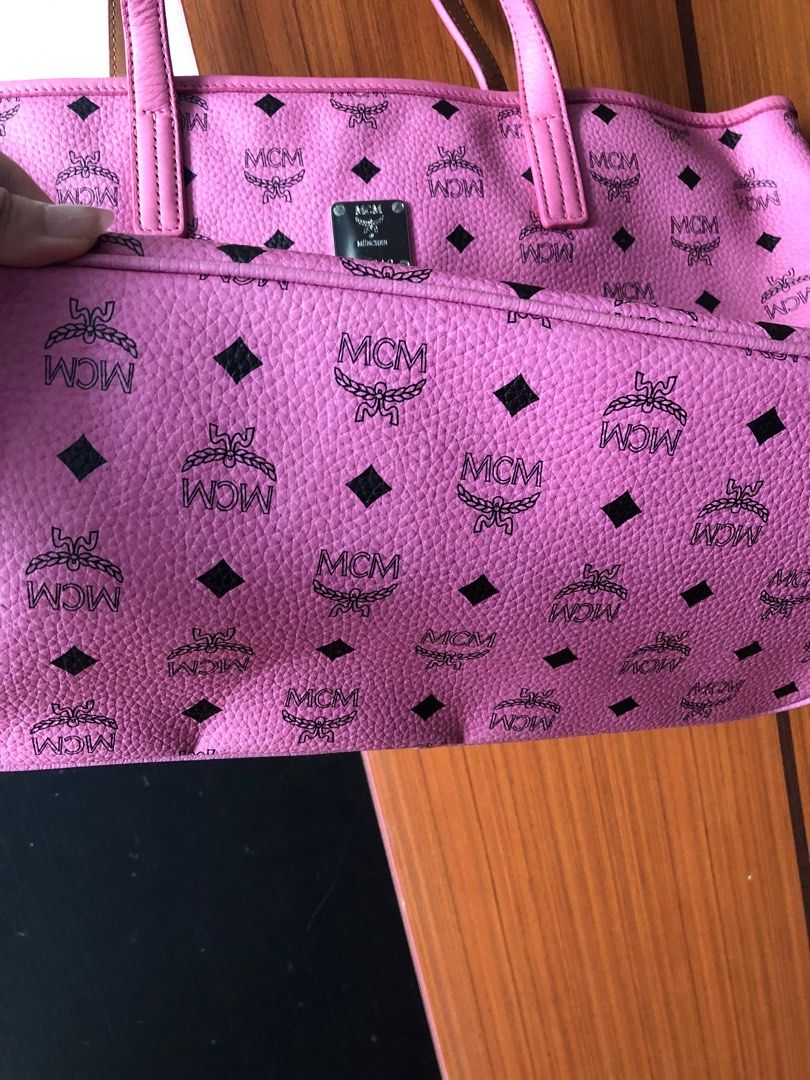 MCM Zipper Pink Tote Bag